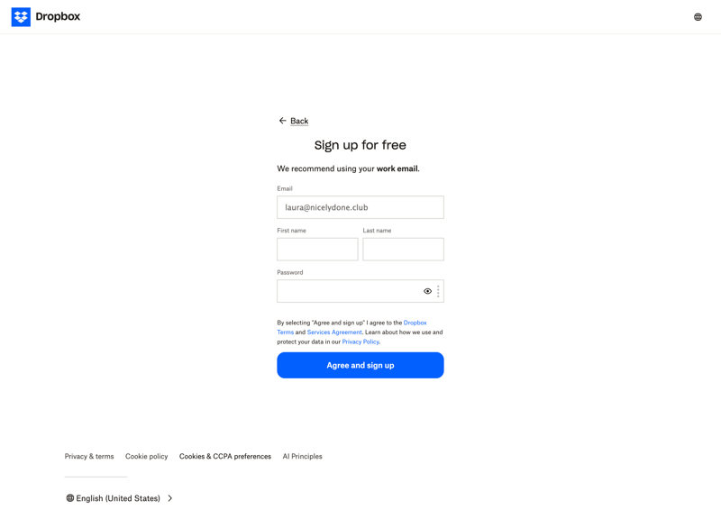 Dropbox
			         ux ui design
