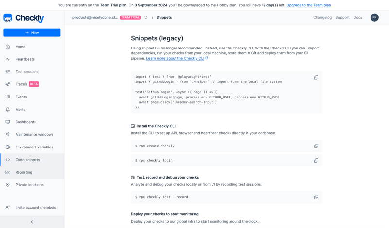 Checkly
			         ux ui design