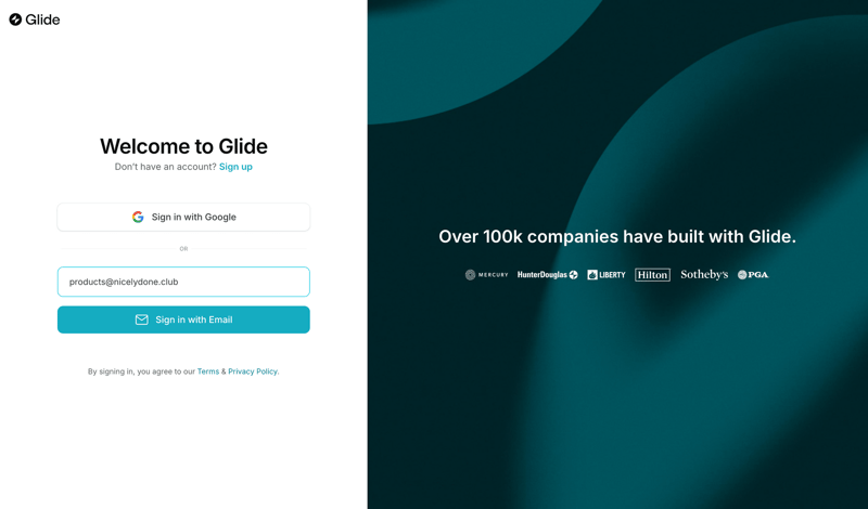 Glide
			   ux ui design