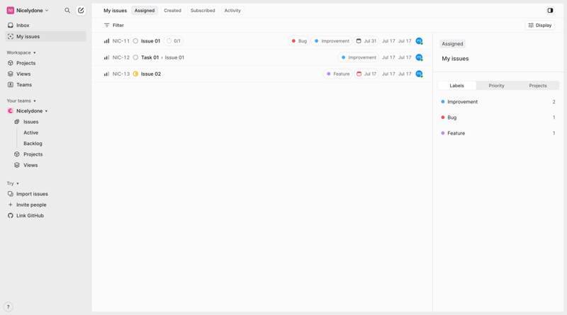 Linear
			         ux ui design