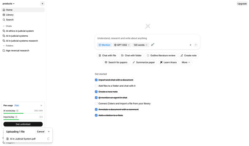 Anara screen example
