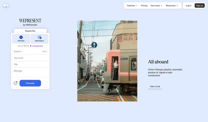 WeTransfer
			  ux ui design