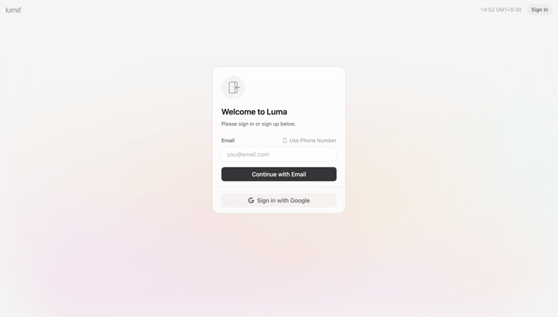 Luma
			           ux ui design