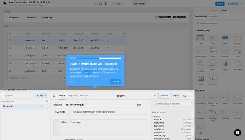Retool
			           ux ui design