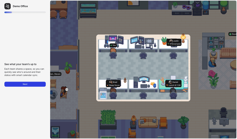 Gather screen example