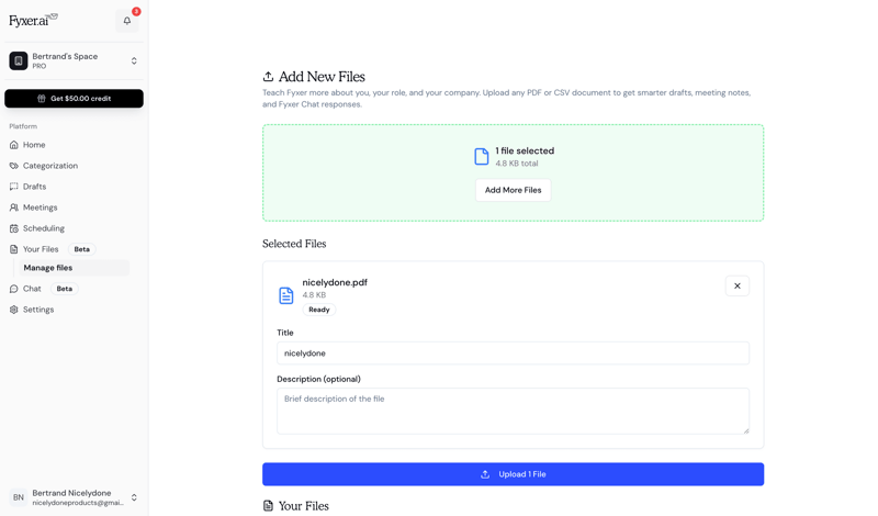 Fyxer screen example
