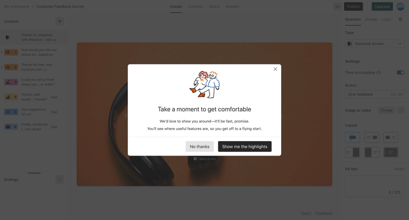 Typeform
			     ux ui design