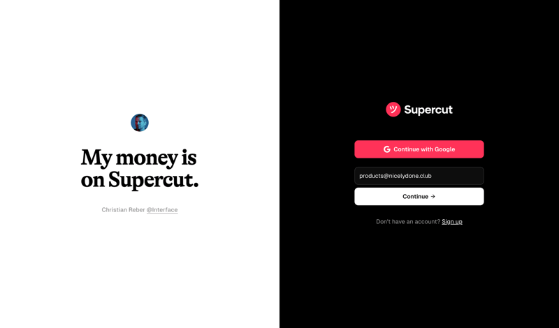 Supercut
			          ux ui design