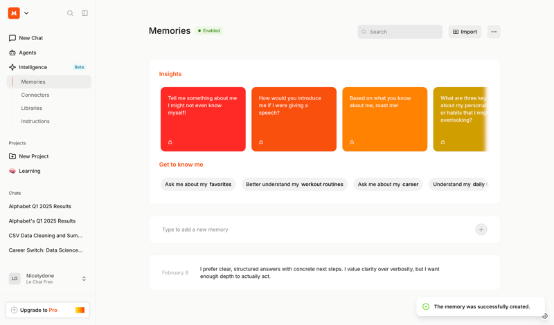 Mistral screen example