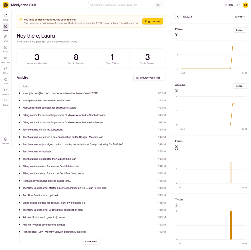 Outseta
			         ux ui design