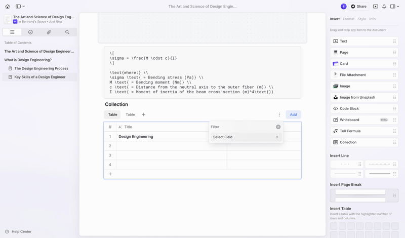 Craft screen example