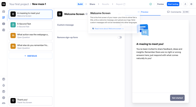 Maze
			      ux ui design