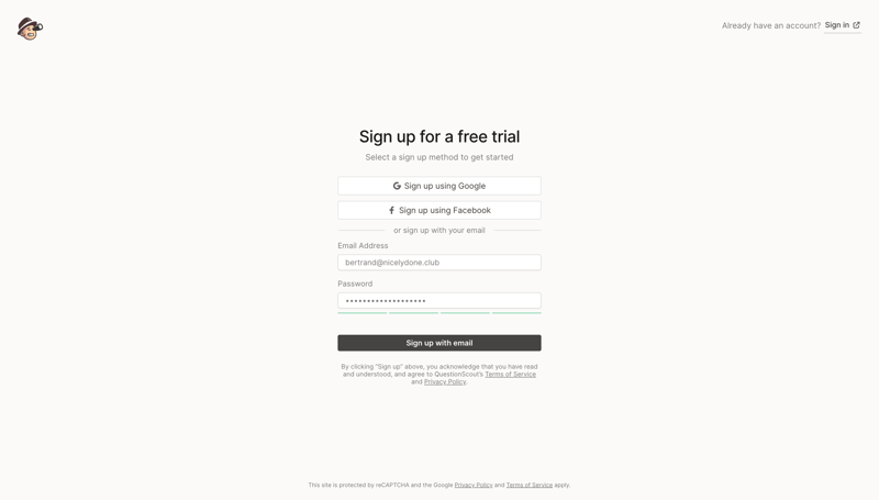 QuestionScout
			          ux ui design