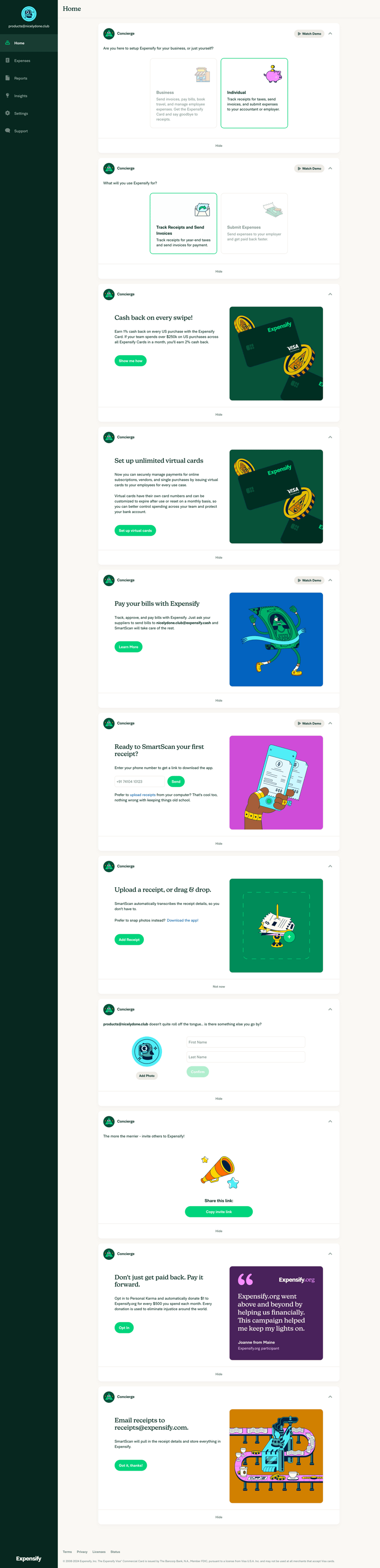 Expensify
			              ux ui design