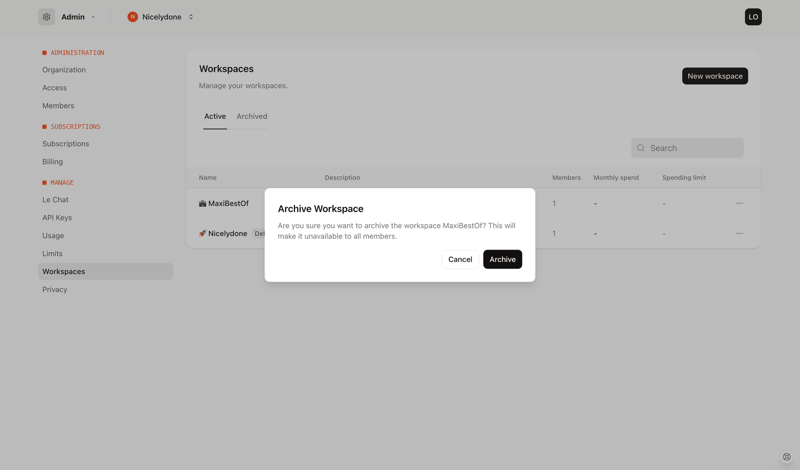 Mistral screen example