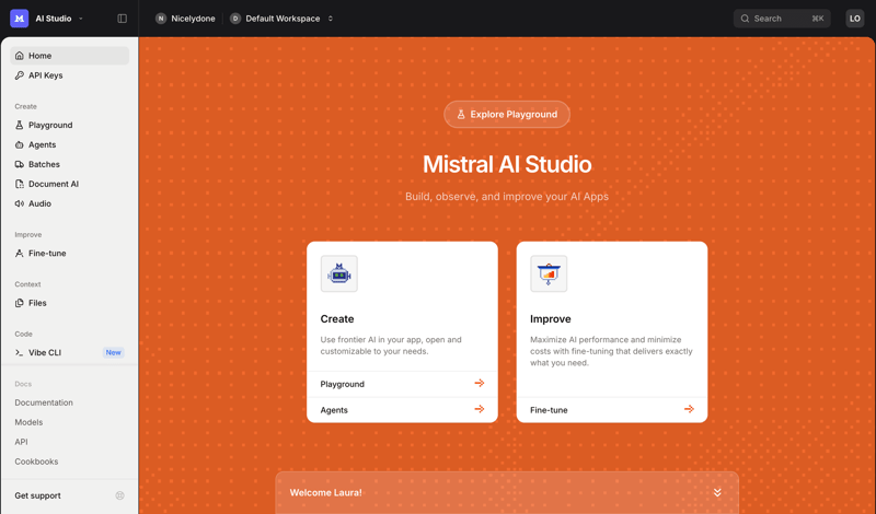 Mistral screen example