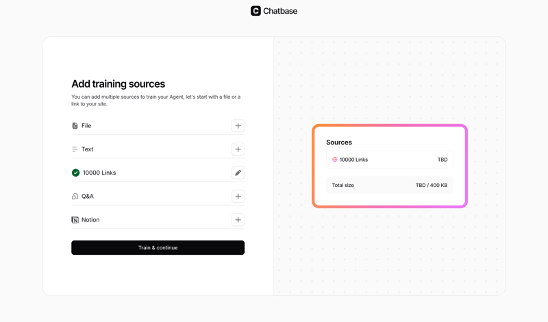 Chatbase screen example