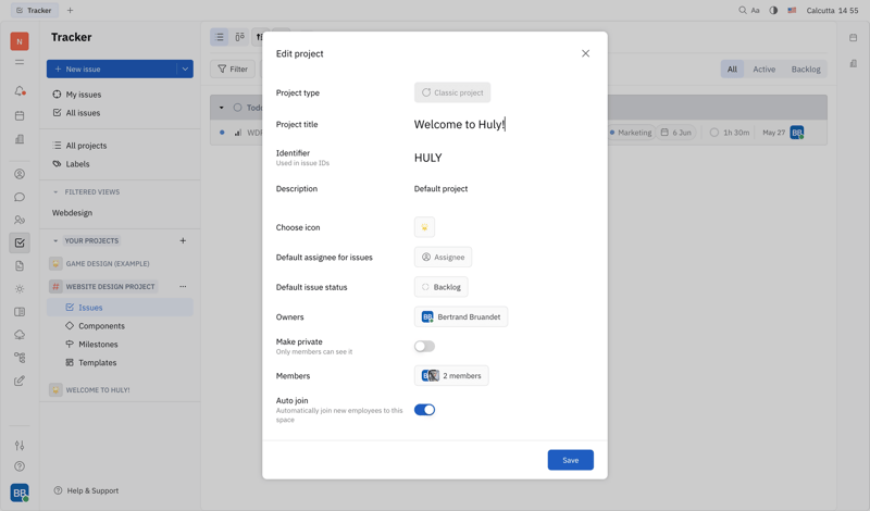 Huly
			        ux ui design