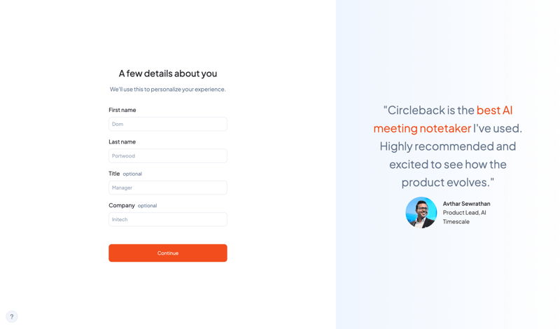 Circleback
			  ux ui design