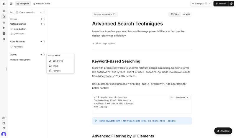 Documentation.AI screen example