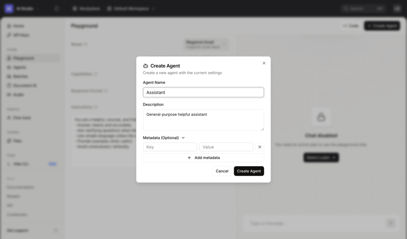 Mistral screen example