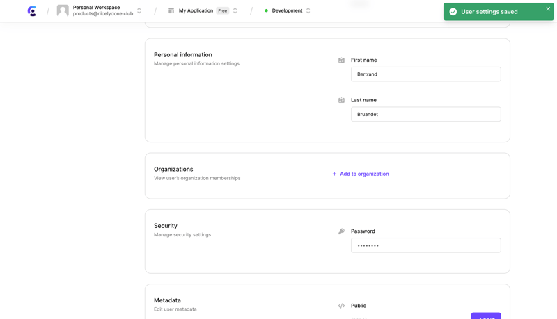 Clerk screen example