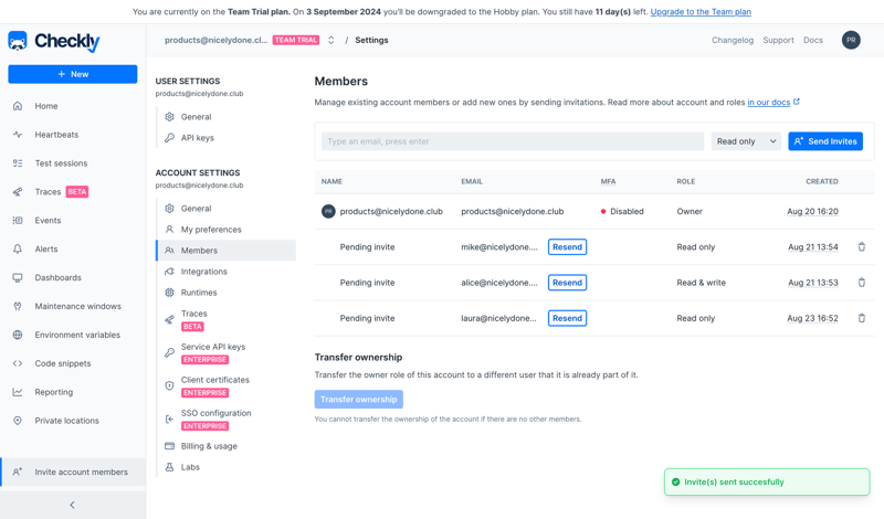 Checkly
			               ux ui design