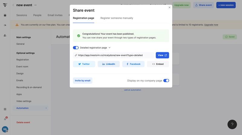 Livestorm
			   ux ui design