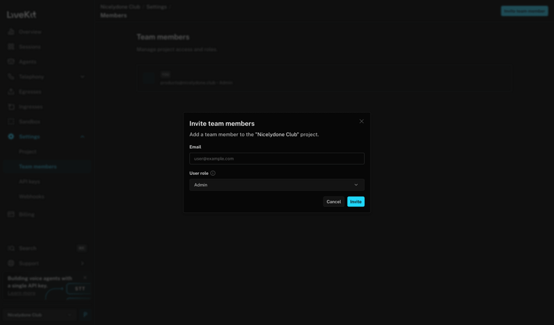 Livekit screen example