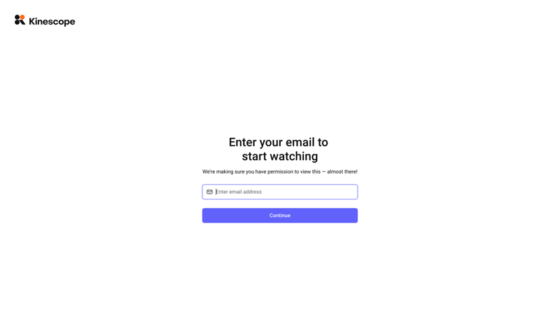 Kinescope screen example