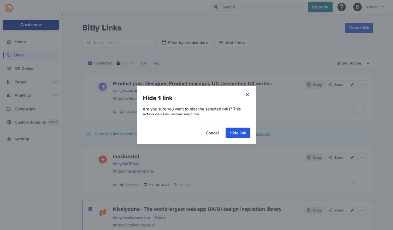 Bitly
			        ux ui design