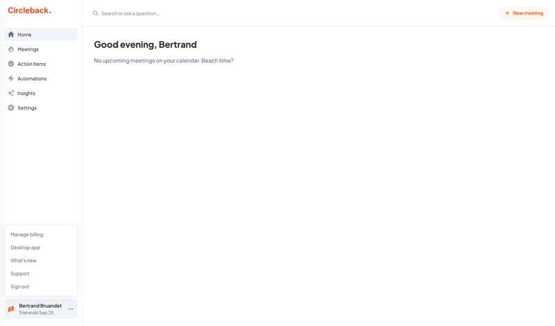 Circleback
			  ux ui design