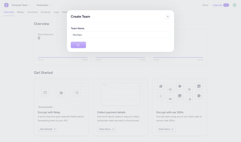 Evervault
			           ux ui design