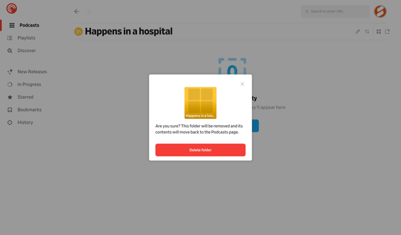 Pocket Casts screen example