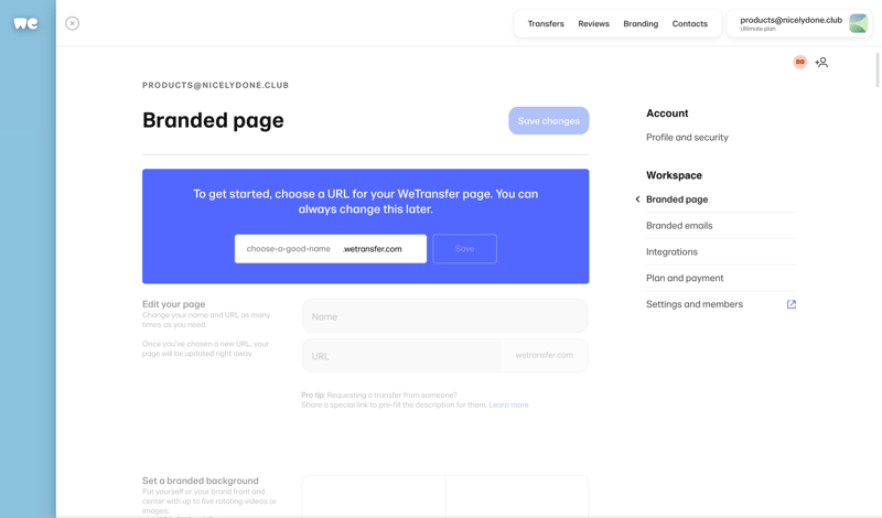 WeTransfer
			      ux ui design