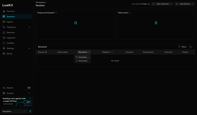 Livekit screen example