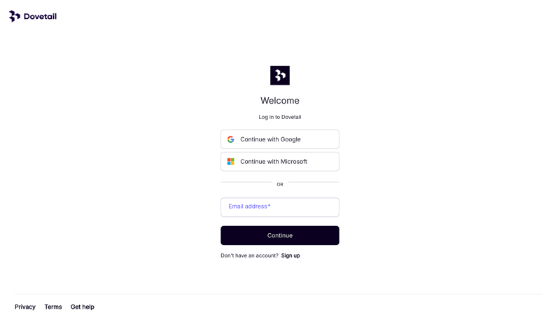 Dovetail screen example
