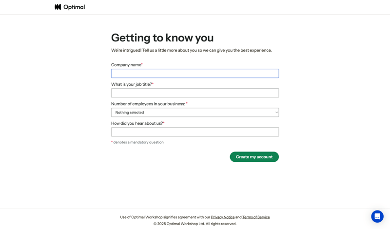 Optimal screen example