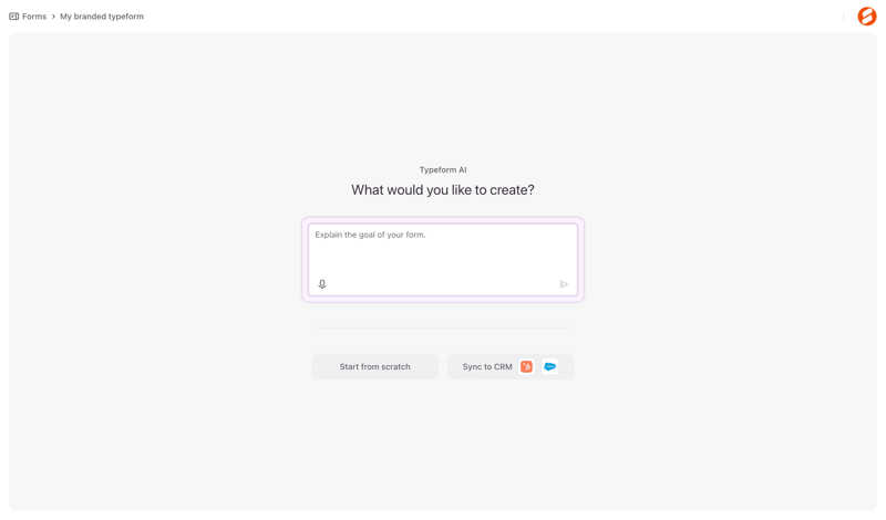 Typeform screen example