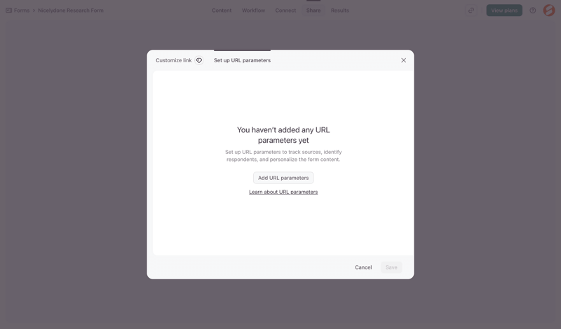 Typeform screen example