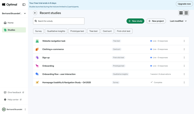 Optimal screen example