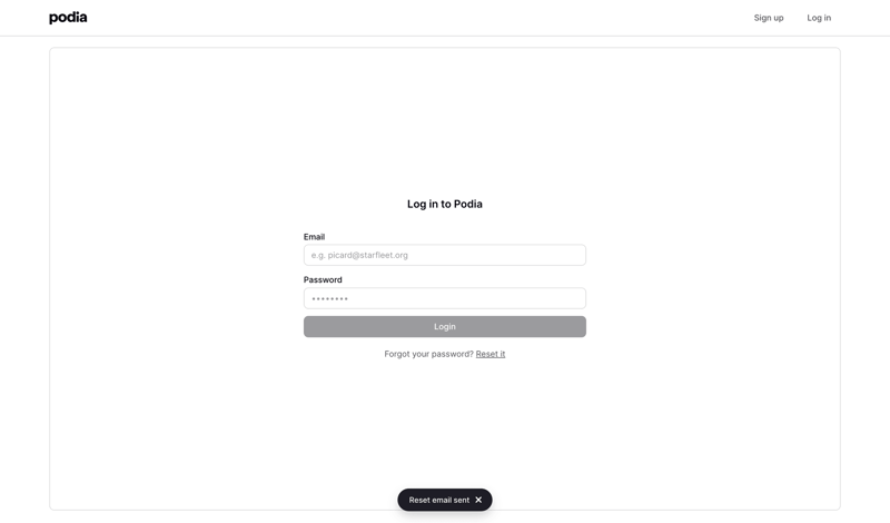 Podia
			             ux ui design