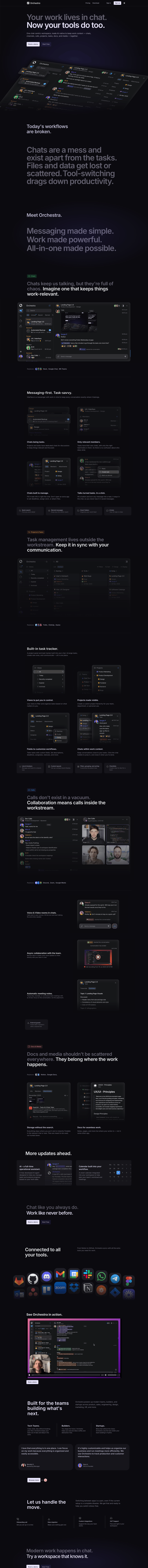 Orchestra screen example