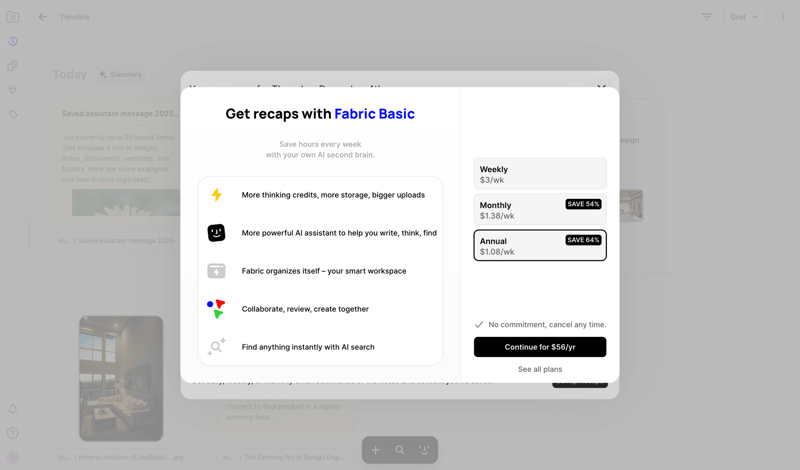 Fabric screen example