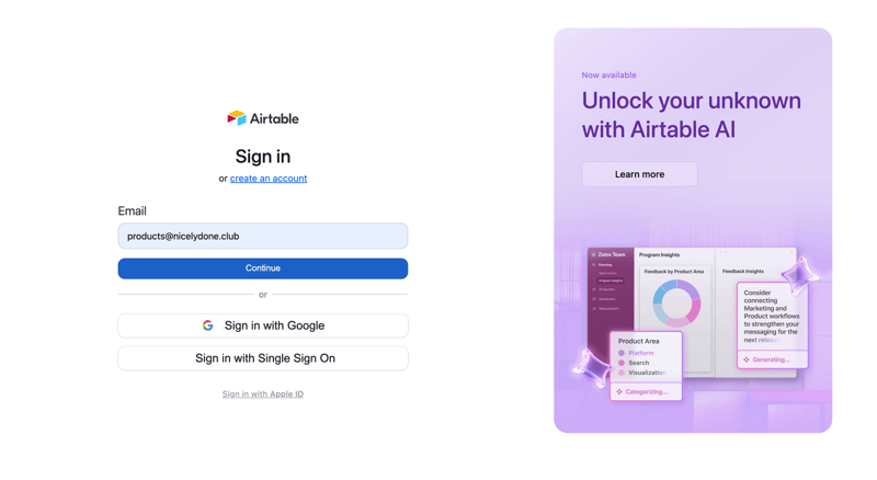 Airtable
			            ux ui design