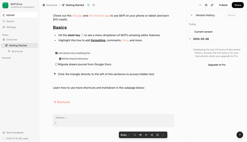 Skiff
			                ux ui design