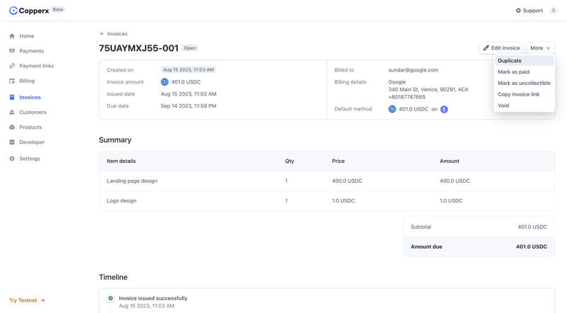 Copperx
			      ux ui design
