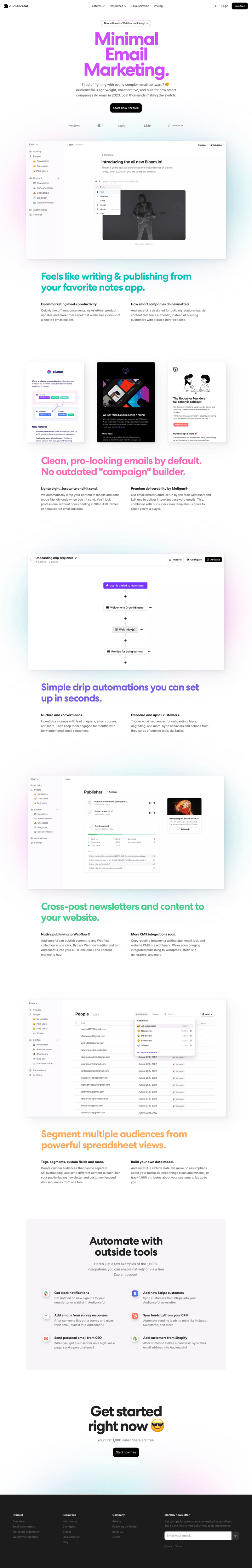 Audienceful
				 page example