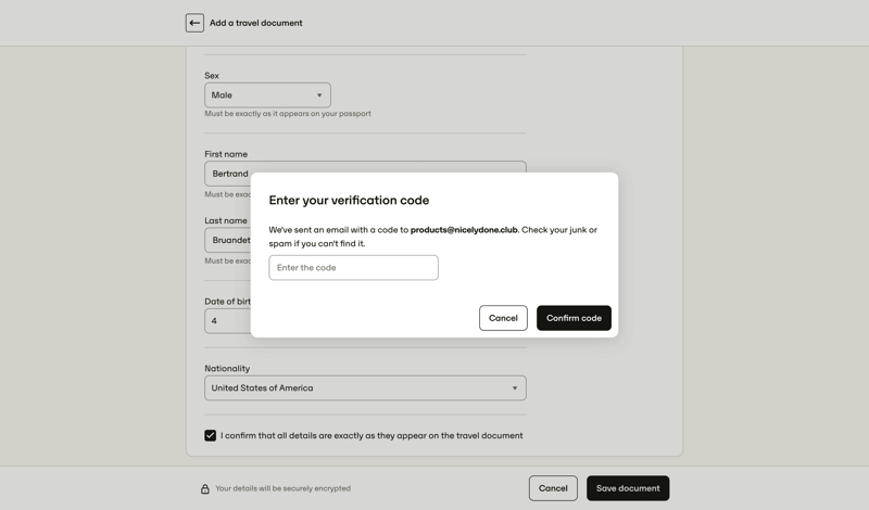 Travelperk screen example