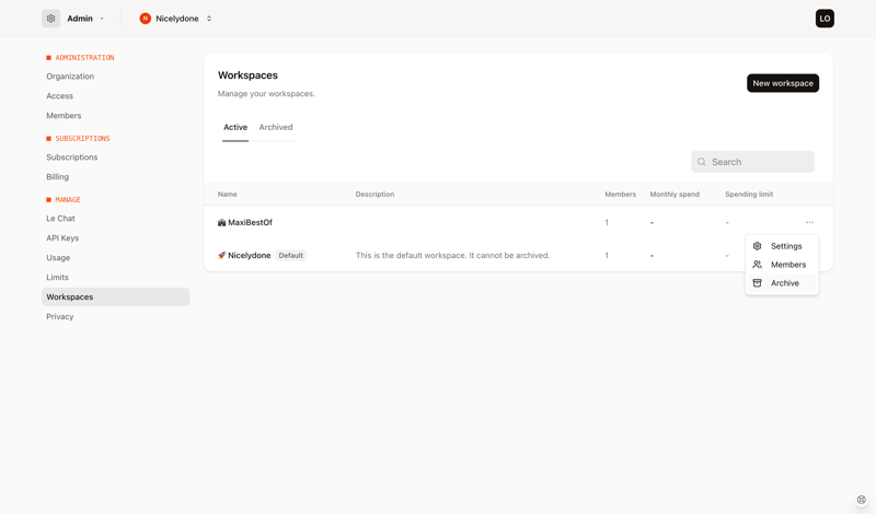Mistral screen example